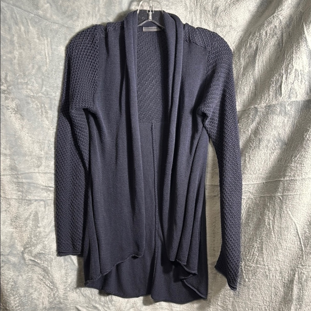 Wooden Ships Cardigan Sweater Open Front women’s small / medium blue